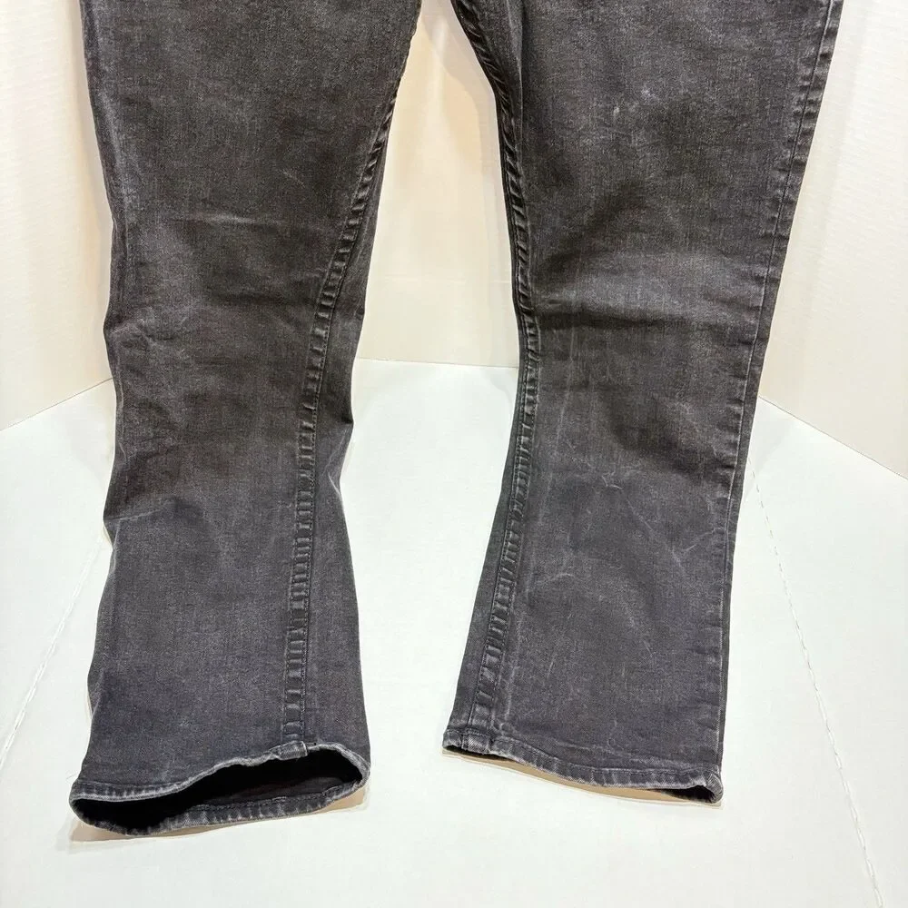 True Religion Jeans Mens 38x32 Black Geno Dark Relaxed Slim Stretch Dark Wash